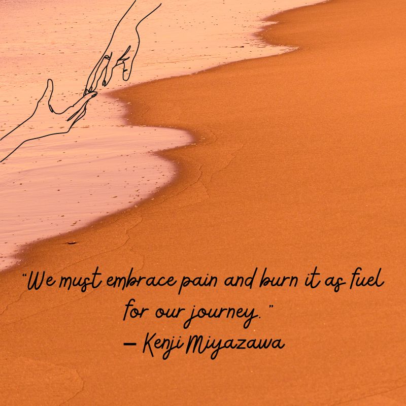 inspirational cancer patient quotes - embrace pain and burn it as fuel