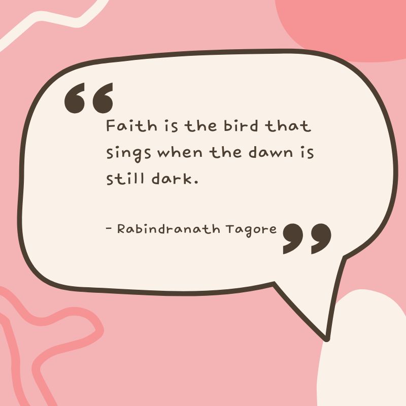 inspirational cancer patient quotes - faith bird sings dawn still dark