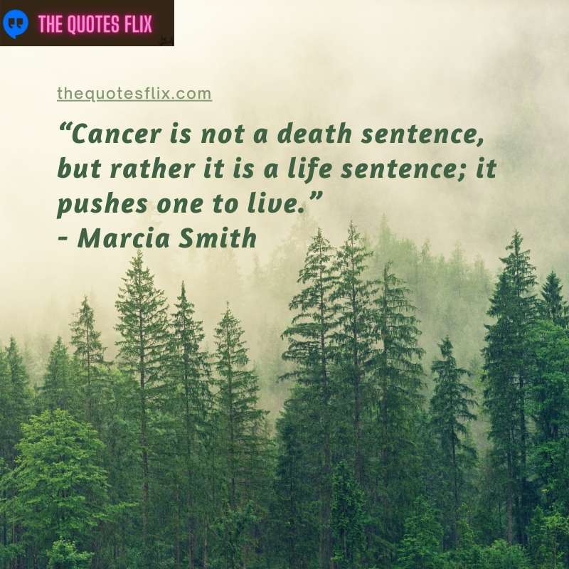 quotes for cancer patients - cancer is not death sentence