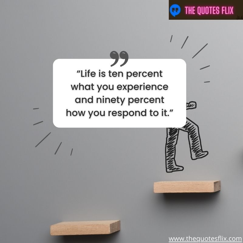 funny quotes on anxiety – life is ten percent what you experience ninety percent