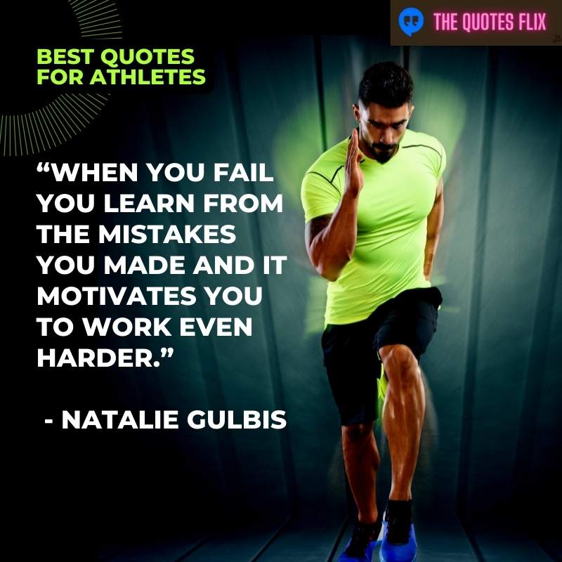 inspirational quotes for athletes - when you fail you learn from the mistakes