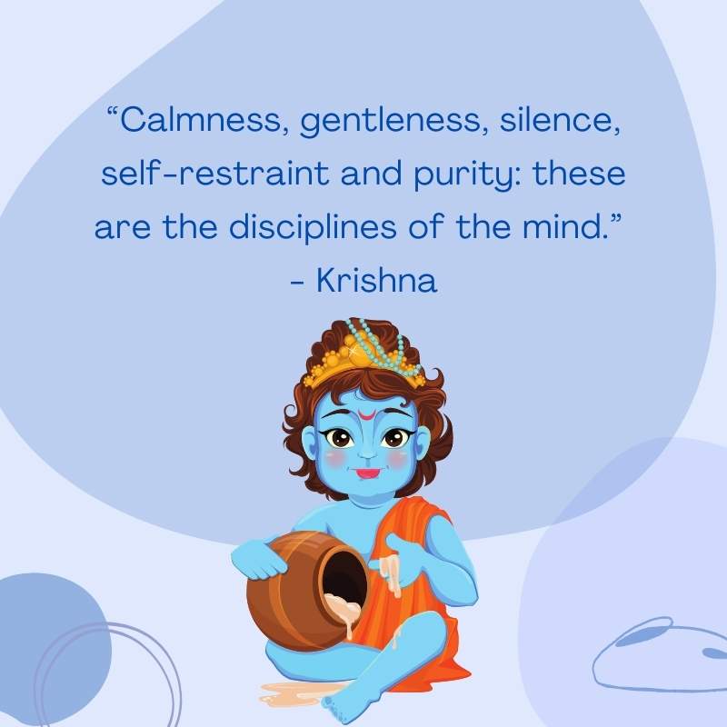 religious quotes about love - calmness gentleness silence disciplines of mind - krishna