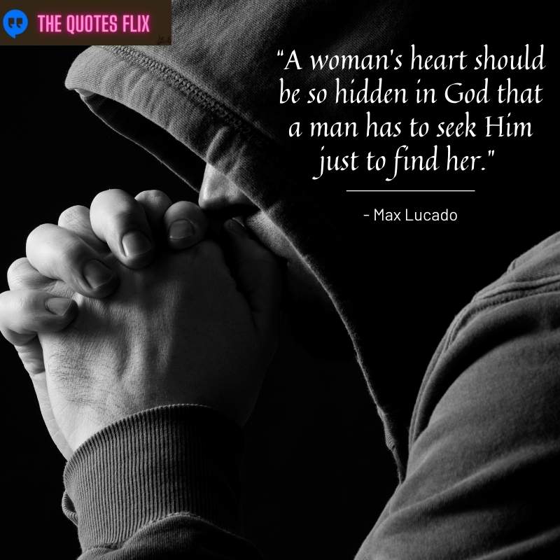 religious quotes about love - woman heart hidden in god max lucado