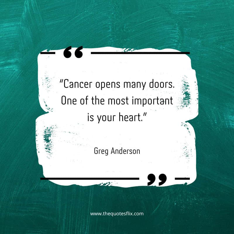 inspirational quotes for skin cancer – cancer doors heart