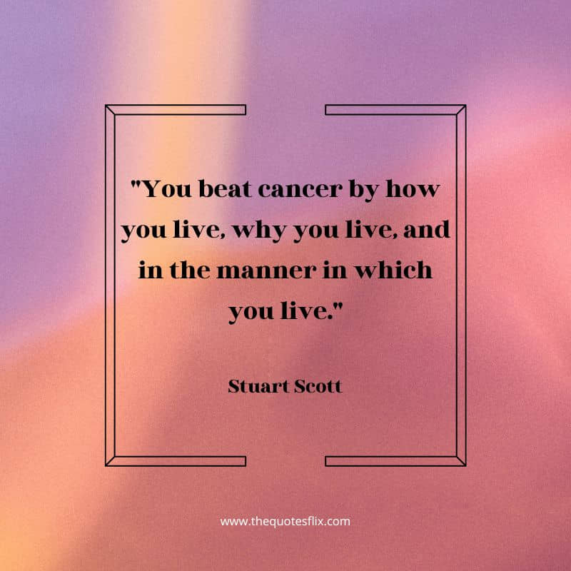 quotes about cancer survivors – beat cancer live, manner