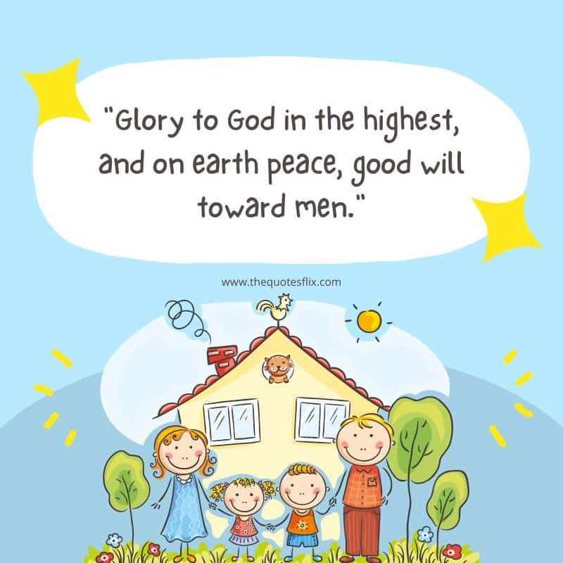 Christmas bible quotes – glory to god on earth