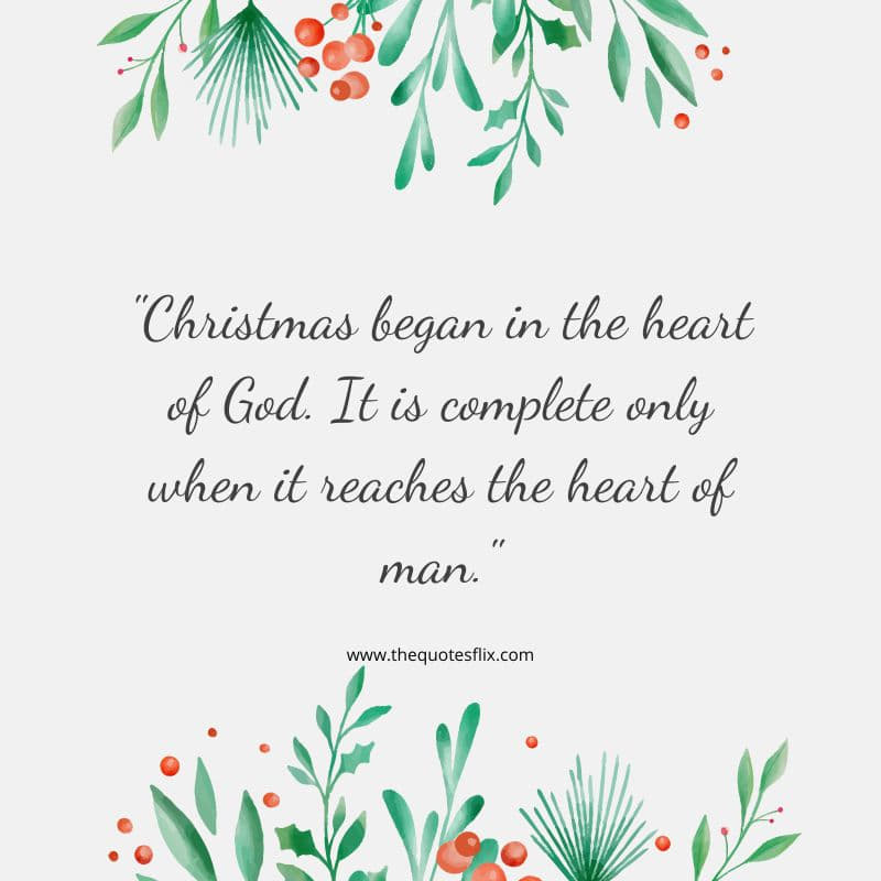 Christmas celebration quotes – christmas began in heart