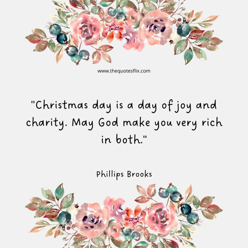 Christmas religious quotes – christmas day joy charity