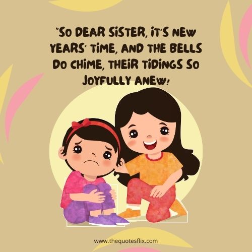 happy new year sisters – sister years time bells joyfull