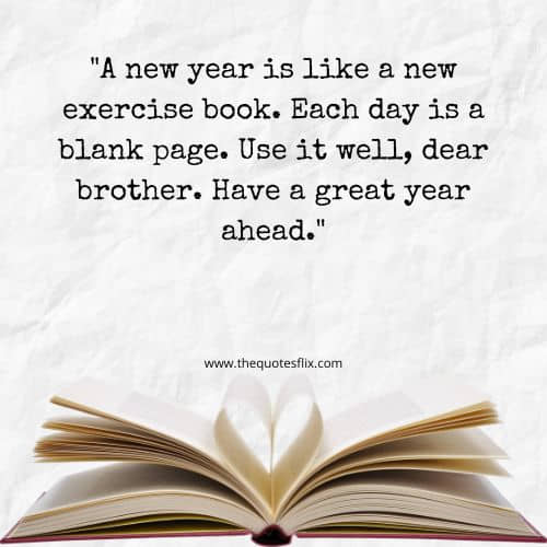 happy new year wishes for family – book blank page brother great year