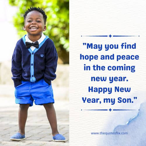 happy new year wishes to son – hope peace new year my son