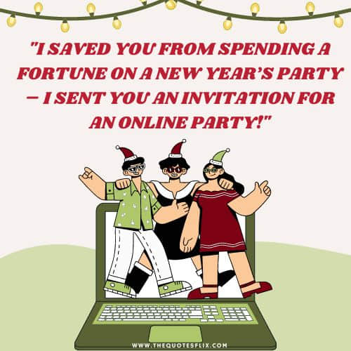 new year funny quotes – spending fortune party invitation online