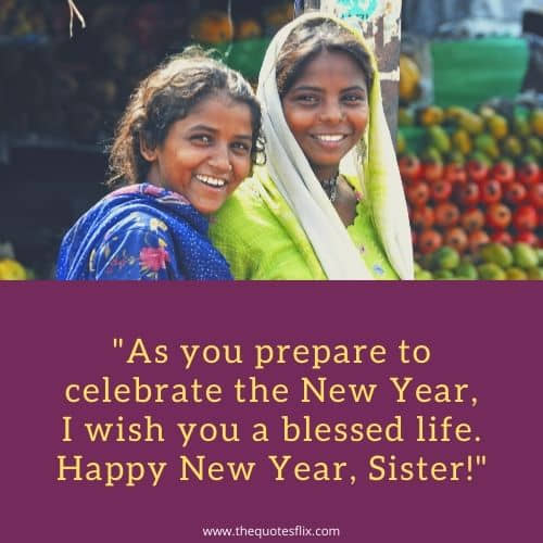 new year wishes for sister and family – celebrate wish blessed life happy