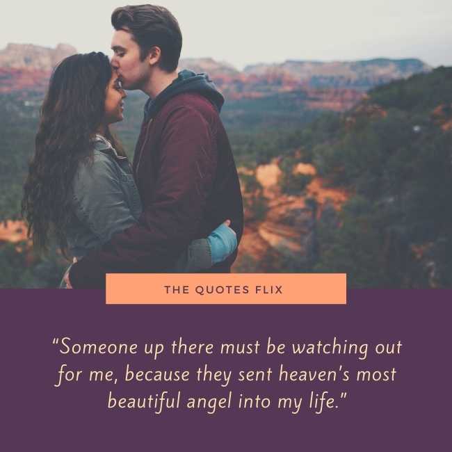 quotes about love - someone watching out beautiful angel