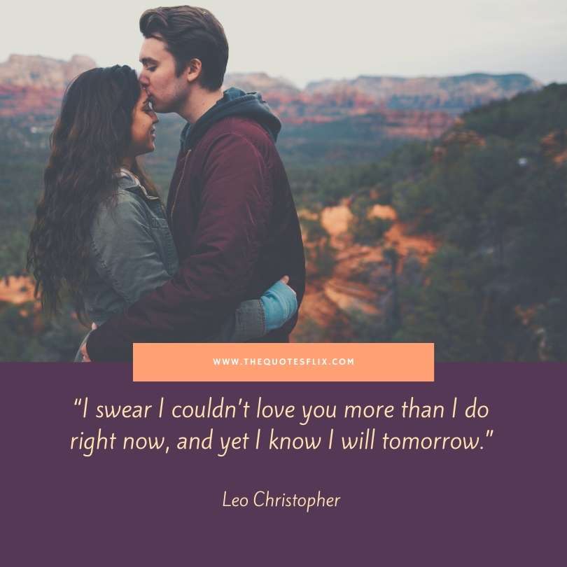 heart touching love quotes for him - swear love you now tomorrow