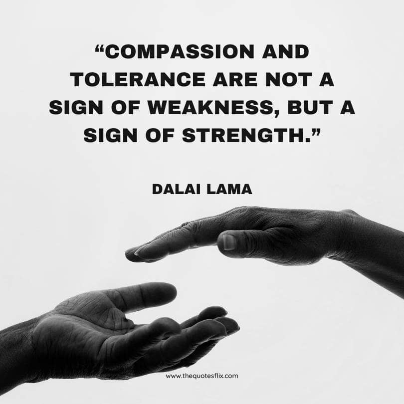 dont take my kindness for weakness quotes - compassion tolerance are sign of strength