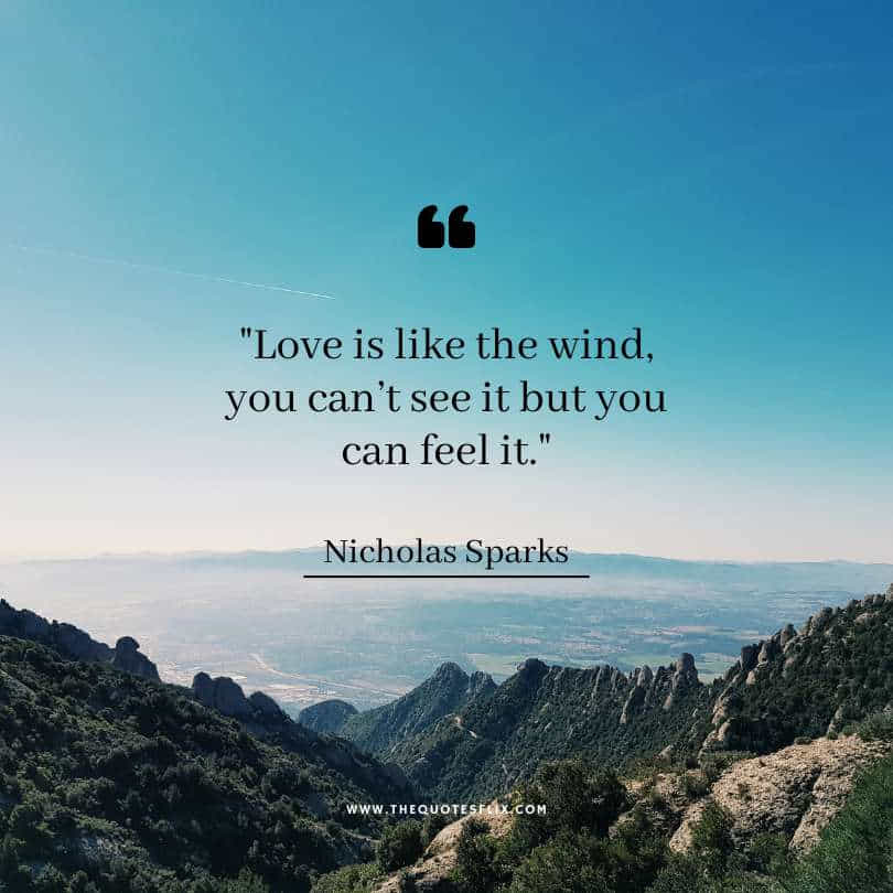 love quotes for her - love like wind cant see feel it