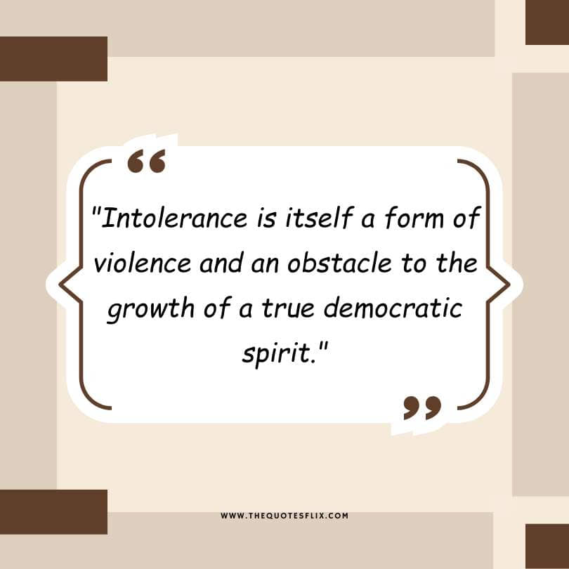 quotes by gandhi - Intolerance voilence growth democratic spirit