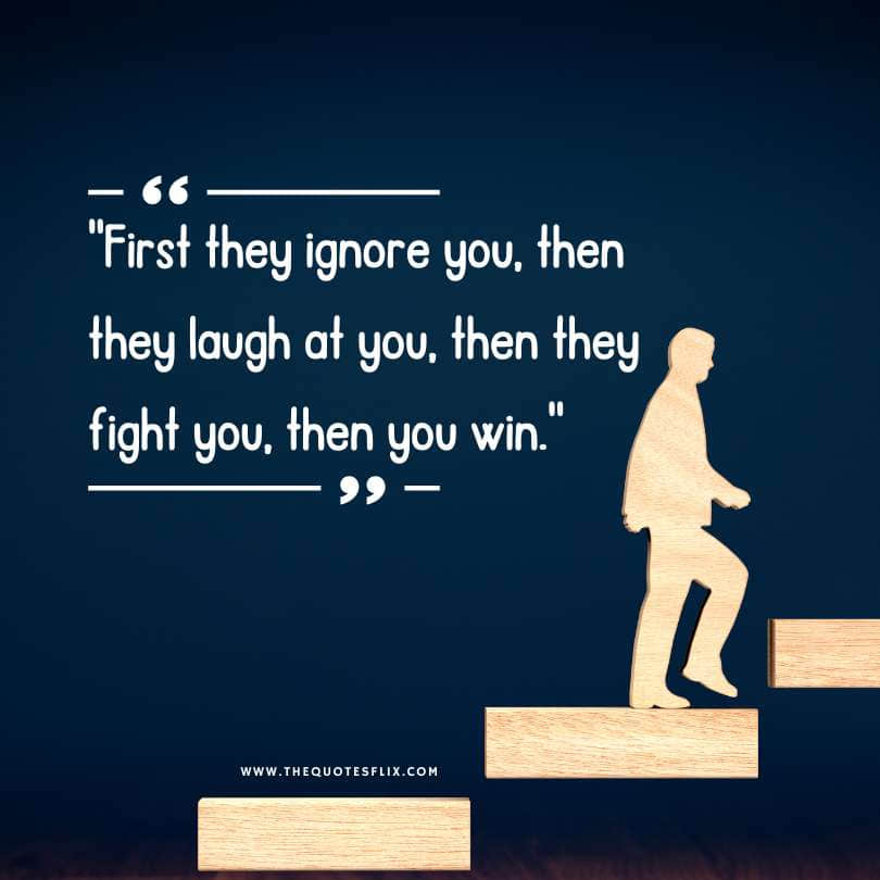 quotes by mahatma gandhi - ignore laugh fight you win