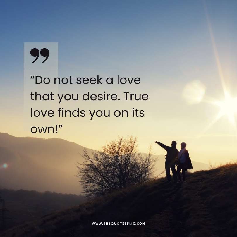 true love quotes for her - seek love you desire love finds own