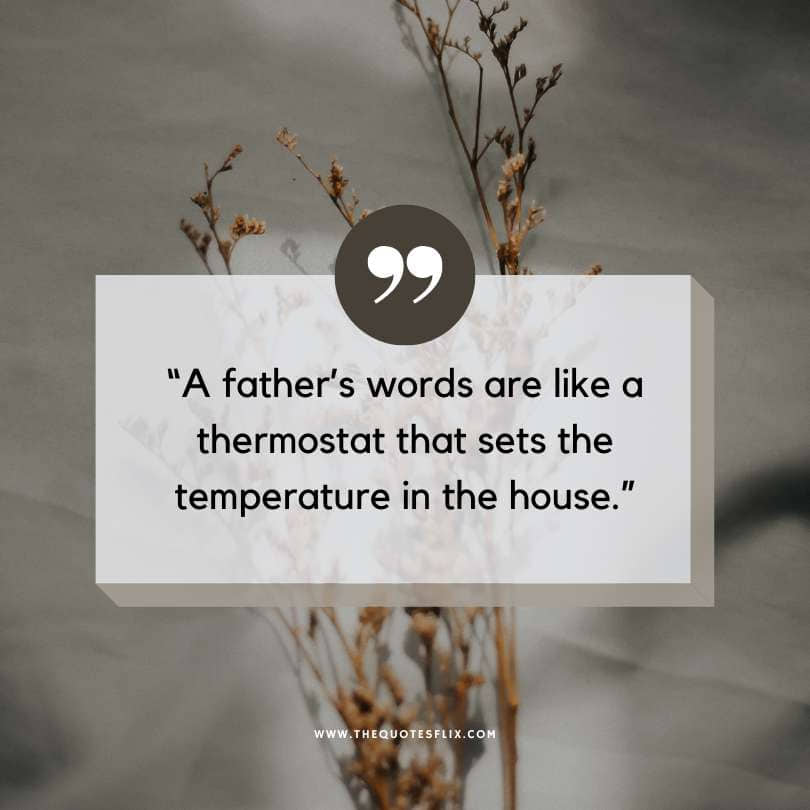 Fathers day quotes - father words set temperature in house