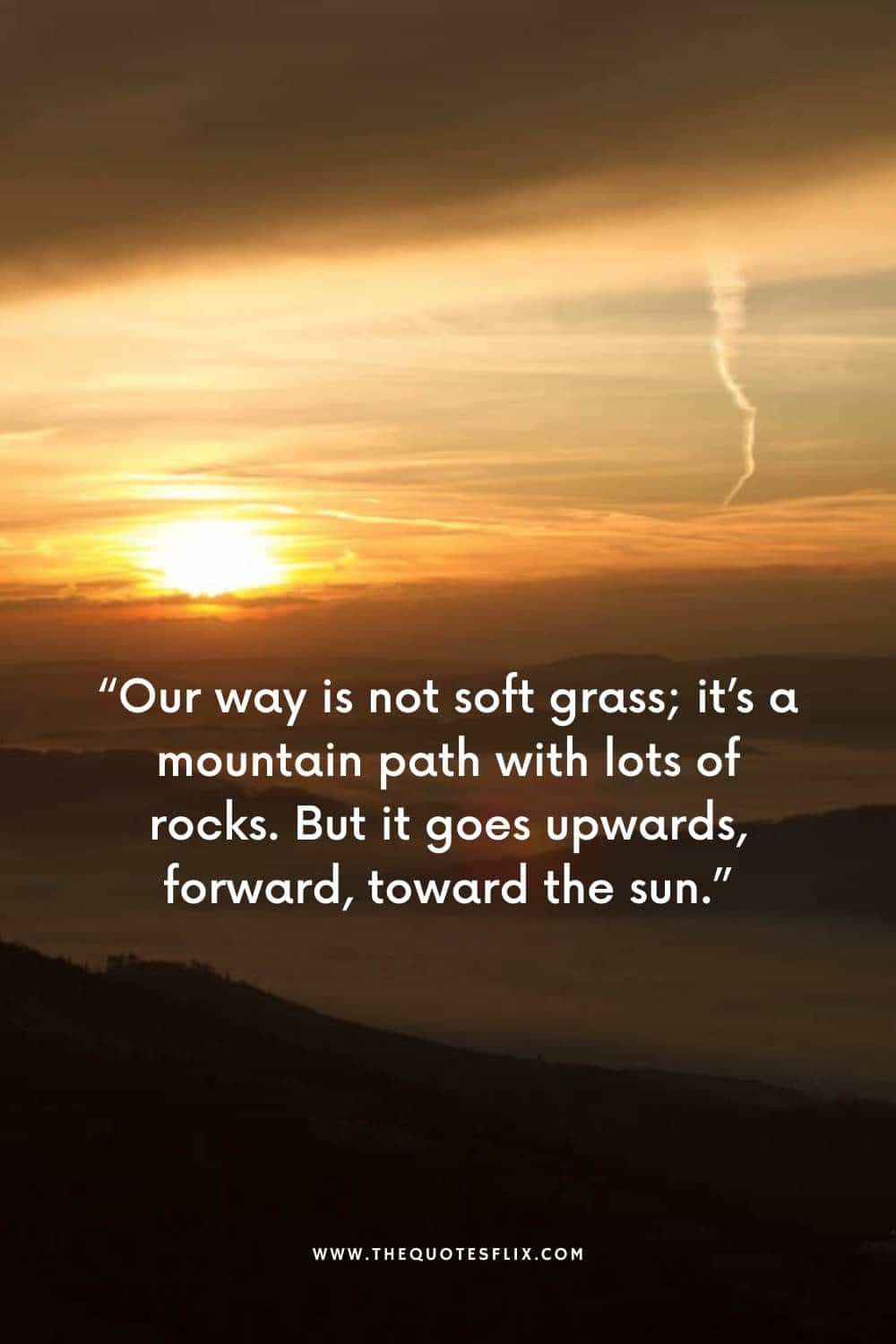 cervical cancer quotes - way is not soft grass its mountain path towards the sun