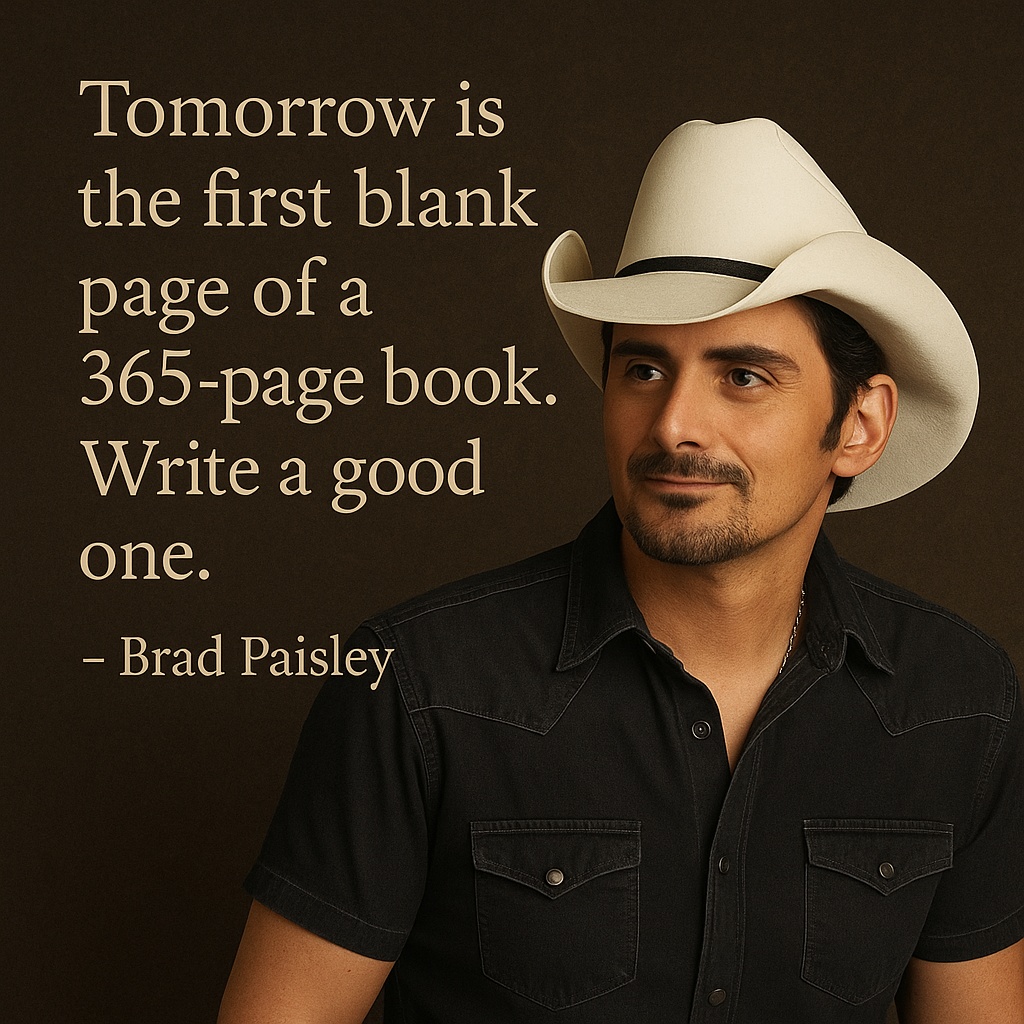brad paisley new year quote